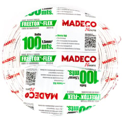 MADECO - Cable libre de halógenos (H07Z1K) 1,5 mm2 100 m blanco