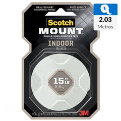 SCOTCH - Cinta Doble Faz Scotch-Mount de Interiores 12.7 mm x 2.03 m