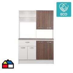 CIC - Mueble de cocina Emma 6 puertas 1 cajon 120x180x36