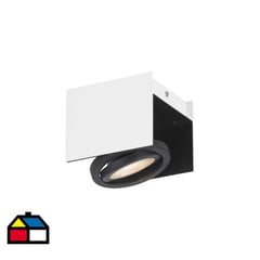 EGLO - Foco Sobrepuesto LED acero Blanco-Negro 1 luz 5,4W