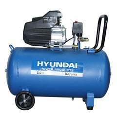 HYUNDAI - Compresor de Aire Portátil 2 HP 100 Litros 82HYXY100D