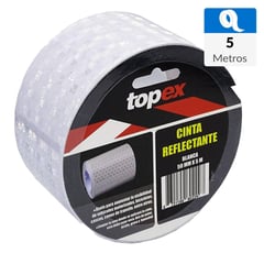 TOPEX - Cinta reflectante 50mm x 5m blanco