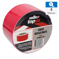 TOPEX - Cinta reflectantetan 50mm x 5m rojo