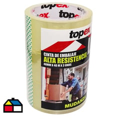 TOPEX - Pack cinta mudanza 48mmx40mx3