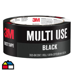 3M - Cinta de Tela Duct Tape de reparación Negra 48 mm x 18 mts