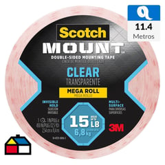 SCOTCH - Cinta Doble Faz -Mount transparente 25.4 mm x 11.4 m