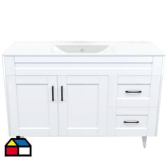 DOMSA - Kit mueble vanitorio Deluxe 120SK P blanco 100 cm