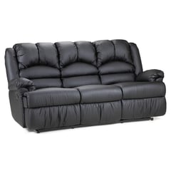 ROSEN - Sofá Bergere Reclinable Jarrie 3 Cuerpos Negro