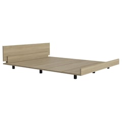 TUHOME - Cama Kaia 2 plazas rovere blanco