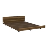 TUHOME - Cama Kaia 2 plazas caramelo wengue