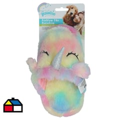 PAWISE - Juguete perro rainbow pantufla