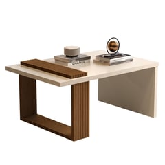 BE DESIGN - Mesa de centro Boho perla caramelo