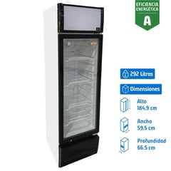 MAIGAS - Visicoooler 292 Litros Negro/Blanco LG300