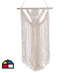 IMPORTADORA USA - Telar de macramé algodón blanco 73x40 cm