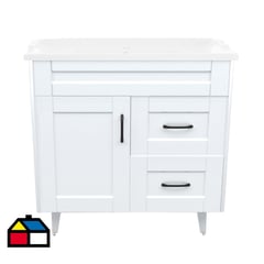 DOMSA - Kit mueble vanitorio Deluxe 80SK F blanco 80 cm