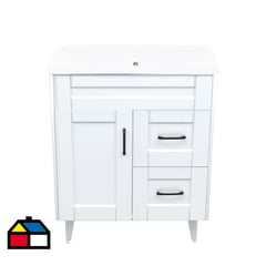 DOMSA - Kit mueble vanitorio Deluxe 70SK F blanco 70 cm