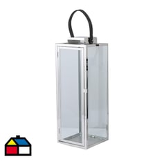 IMPORTADORA USA - Farol con asa de cuero 25 cm