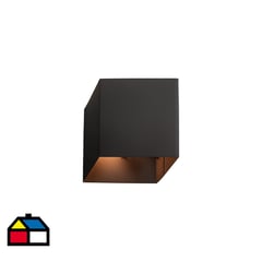 BLUMENAU - Apliqué Pared Cubo 3D negro acero 120mm 1 luz G9