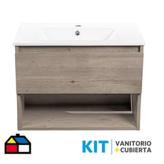 STRETTO - Kit Mueble Belle 60x46 + Cubierta color lenga