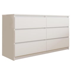 CIC - Cómoda 6 Cajón Nordica 120x69x45 cm Blanco