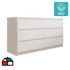 CIC - Cómoda Nordica 6 cajones blanco