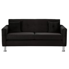 BODEVIR - Sofa New Retro 3C Felpa 12 Negro