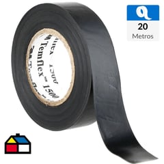 3M - Cinta aisladora eléctrica 18 mm 20 m negro