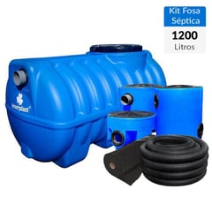 AMERPLAST - Pack Fosa Tricapa 1200 Lts con Kit Completo accesorios