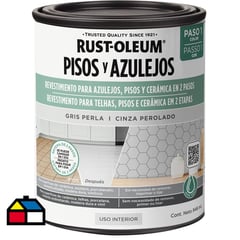 RUST OLEUM - Pintura Base para Pisos y Azulejos Gris Perla de 946 ml