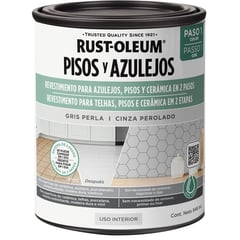 RUST OLEUM - Pintura Base para Pisos y Azulejos Gris Perla de 946 ml