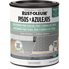 RUST OLEUM - Pintura Base para Pisos y Azulejos Gris Piedra de 946 ml