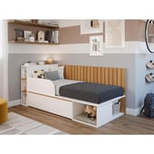 DECOCASA - Cama Americana Off White