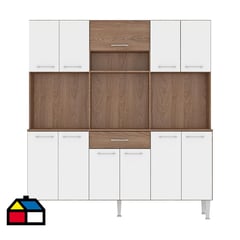 VEKKAHOME - Kit cocina vic 160X38X174 blanco/café