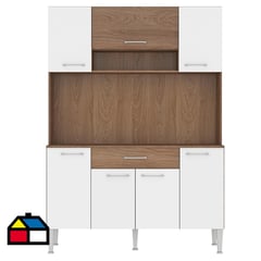 VEKKAHOME - Kit cocina vic 120X38X174bco/café