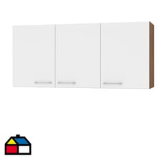 VEKKAHOME - Mueble aereo lugo120X29X45 blanco/café