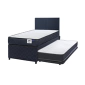 FLEX - Cama Nido Moon 1 Plaza 90x190 cm + Respaldo Cubo Azul