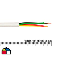 ROIMEX - Cable Telefónico 2 Pares 24 Awg Metro Lineal Blanco