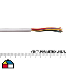 ROIMEX - Cable Telefónico 3 Pares 24 Awg Metro Lineal Blanco