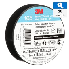 3M - Pack Cinta Aisladora Eléctrica Uso General 19 mm x 18 m Negra