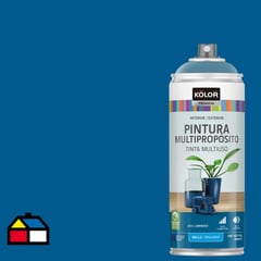 KOLOR - Pintura Esmalte Base Agua en Spray Azul Luminoso Brillante 400 ml