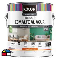 KOLOR - Esmalte al Agua Semibrillante 1 galón(es) Blanco