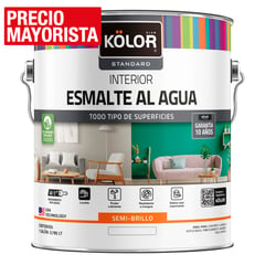 KOLOR - Esmalte al Agua Semibrillante 1 galón(es) Blanco