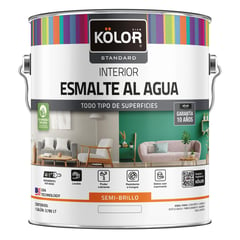 KOLOR - Esmalte al Agua Semibrillante 1 galón(es) Blanco