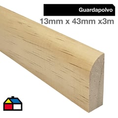 MULTIMARCA - Guardapolvo Madera Café 13 mm 43x3 m