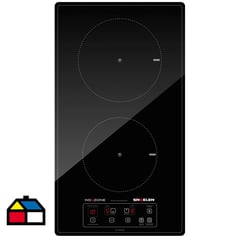 SINDELEN - Encimera Inducción 2 Platos Negro CEI-4252NG