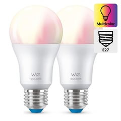 WIZ - Pack 2 ampolletas Multicolor E27 60W