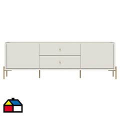 DECOCASA - Rack Jasper1.8Offwhite Brillo Gold