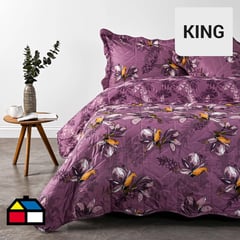 AMERICAN FAMILY - Cubrecama Quilt Kendari King Estampado