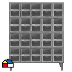 MOVILOCKERS - Lockers alta resistencia170x137x45 cm 5 cuerpo 20 puerta malla eco