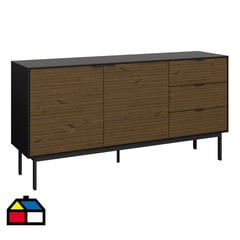 TVILUM - Buffet Soma 149x41x75 cm negro/wla